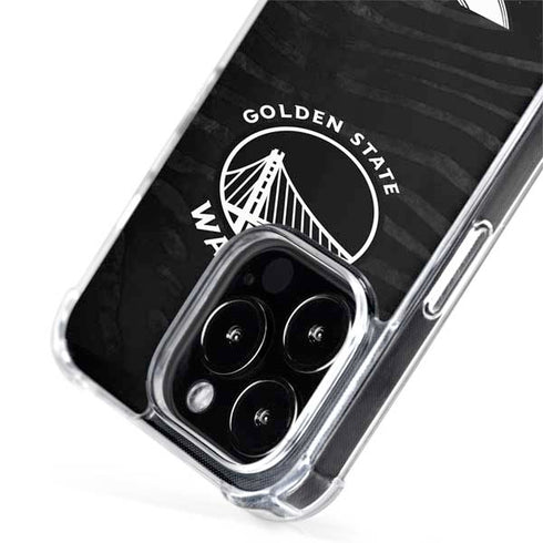 NBA Golden State Warriors Black Animal Print iPhone 15 Pro MagSafe Case